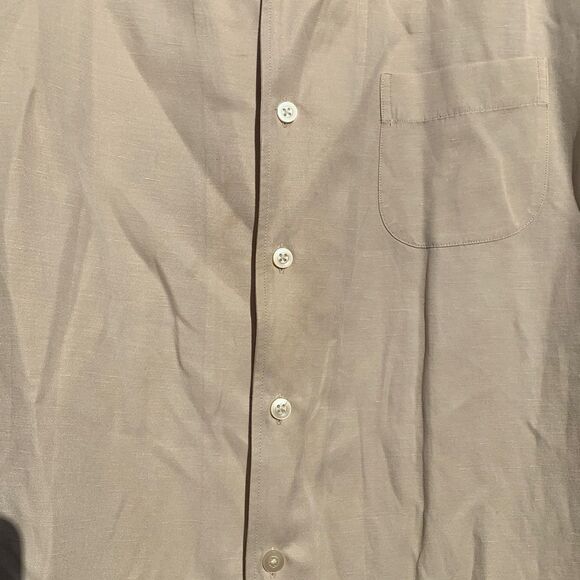 Take 50% OFF- Daniel Cremieux Classic Light Tan Button-Up Shirt, Size-XL - Picture 9 of 12